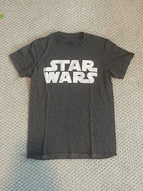 Star Wars Charcoal Gray Short Sleeve Tee with White Logo